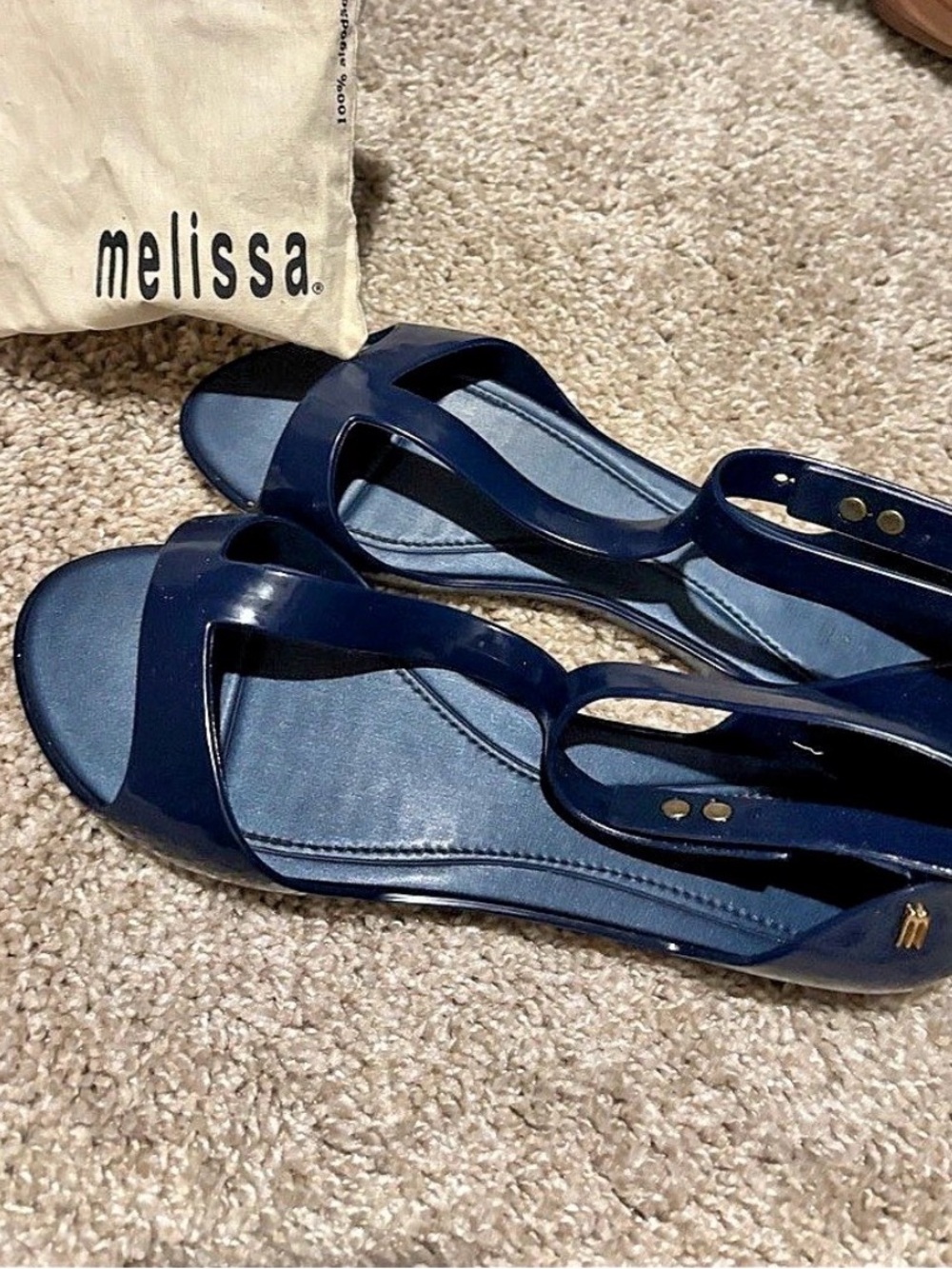 Melissa Possession Jelly Sandals Blue Strappy Sandal